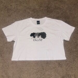 Only NY Salon Crop‎ Top T Shirt Womans Size Large NWT